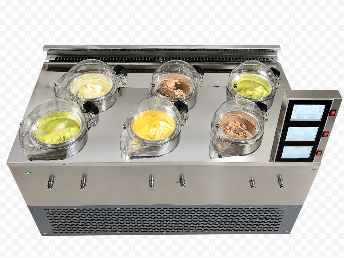 Six Cylinder Gelato Machine